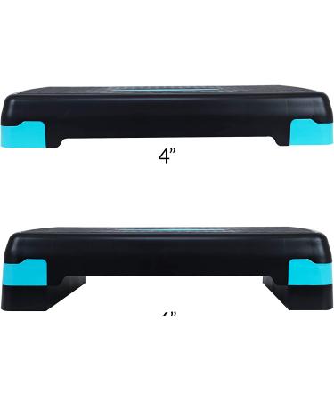 BalanceFrom Adjustable Aerobic Stepper Step Platform Trainer - Black/Blue | Fitness Workout Equipment - Buy Online on GoSupps.com