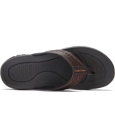 ChayChax Men's Toe Separator Flip Flops | Non-Slip Rubber Sole | Outdoor Sport Beach Sandals | Summer Slippers | Brown Size 43 EU - Buy Online on GoSupps.com