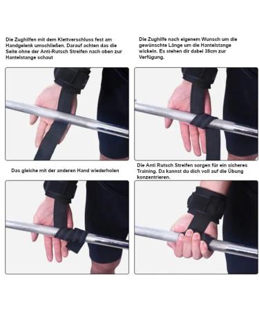 Zenlete Profi 2in1 Train Aid Wrist Bandages - Optimal Lifting Straps for Bodybuilding Weightlifting & Strength Training - Fitness Gear for Men & Women - Black - Buy Online on GoSupps.com