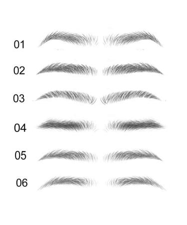 Yesallwas Black Eyebrows Tattoo 4D Hair-Like Fake Waterproof Eyebrows - Long-Lasting & Realistic Transfer Sticker (STM-06) - Buy Online on GoSupps.com