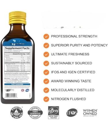 Liquid Fish Oil Natural Lemon 1600 mg Nowregian Fish Oil 200 ml - Buy Online on GoSupps.com