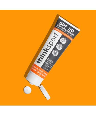 Think Sport Clear Zinc Sunscreen SPF 50 - 89ml | Broad Spectrum UVA/UVB Protection - Buy Online on GoSupps.com