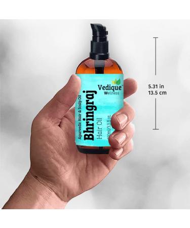 VEDIQUE Remedies Bhringraj Hair Oil 500ml - Ayurvedic Hair Growth & Nourishing Treatment | All Natural Scalp Care - Buy Online on GoSupps.com