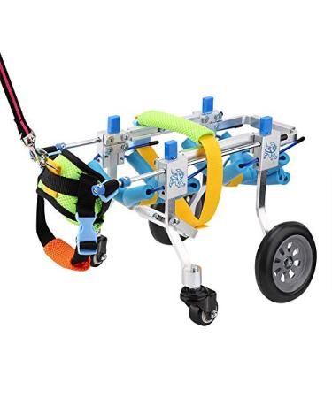 Pet Wheelchair Four Wheels Adjustable Dog Pet Wheelchair Hind Legs Rehabilitation Dog Wheelchair for Back Legs