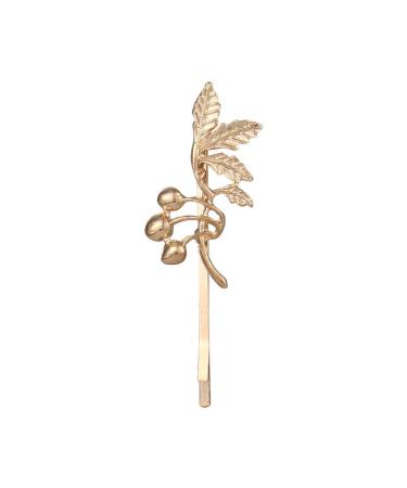 9-Piece Golden Feather Leaf Hair Clips Set - Metal C-Clamp Hair Accessories for Weddings & Parties - Buy Online on GoSupps.com