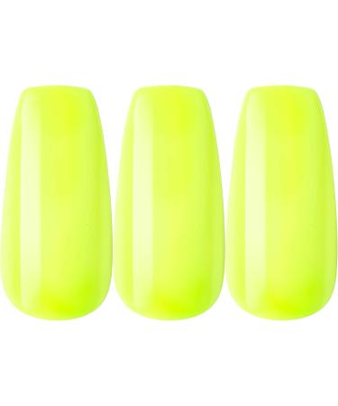GoldFinger Full Cover Nails Press On 24 Nails Neon Green Color Long Length - Buy Online on GoSupps.com