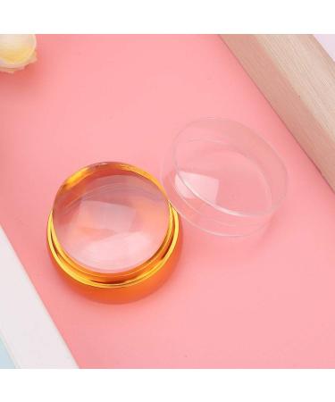 Professional Silicone Nail Art Stamper with Lid & Scraper | Manicure Nail Printing Tool for Decoration - Buy Online on GoSupps.com