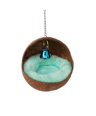Violotoris Hanging Coconut Shell Bird Nest House Bed Natural Random Color Cushion Birdhouse Bird Hut Breeding Place Toy For Bird