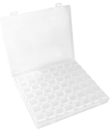 ANKROYU 56 Slots Empty Clear Plastic Organizer Box Nail Decoration Sequence Organize Box Nail Art Decoration Storage Container Tool for Nail Rhinestone Crystal Earrings - Buy Online on GoSupps.com