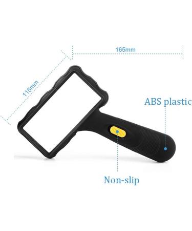 10X Handheld Reading Magnifier Optical Lens with LED Lights for Reading Newspapers Office School Home Electronics Inspection Stamp Collection Good Times - Buy Online on GoSupps.com