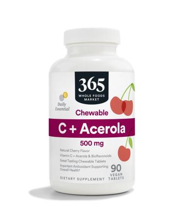 365 by Whole Foods Market Vitamin C Plus Acerola C 500Mg 90 Tablets - Buy Online on GoSupps.com