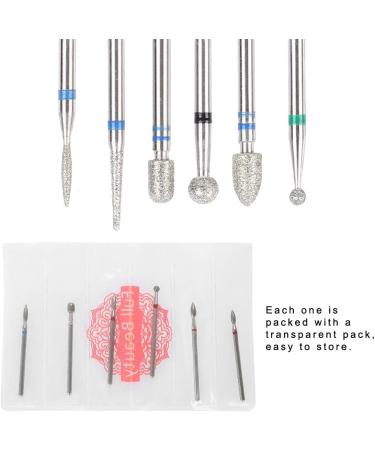 6Pcs Stainless Steel Nail Drill Bit Set - Manicure Nail Art File Bits Tools (#8) - Buy Online on GoSupps.com