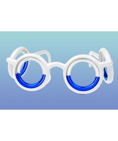 White Motion Sickness Glasses - Stylish Frame Motion Sickness Relief for Car Plane Boat Travel and VR Gaming. Cruise Essentials.