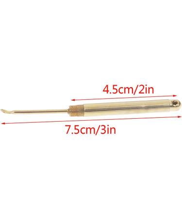 Gold Folding Copper Ear Wax Removal Tool | Portable Ear Cleaner Spoon with Key Ring | Best Ear Wax Removal Supplies for Beauty & Personal Care - Buy Online on GoSupps.com