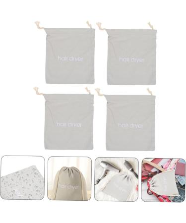 Outanaya 4pcs Hair Dryer Storage Bag Hairdryer Bags Drawstring Hair Dryer Bags Canvas Drawstring Bags Fabric 33.00X30.00X0.50CM Light Grey - Buy Online on GoSupps.com