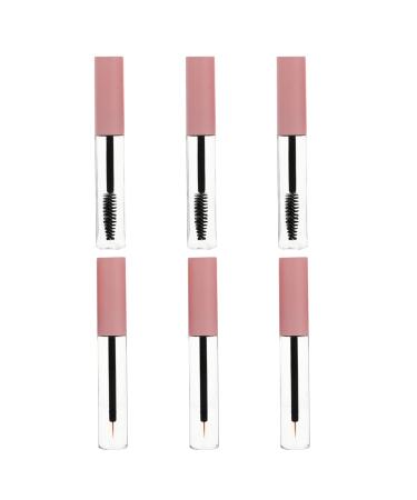 FOMIYES 6pcs 5ML Empty Mascara Tube Eyeliner Lip Gloss Tubes Black Eyelash Cream Container Bottle for Castor Oil DIY Cosmetics 10.5x1.5cm Pink