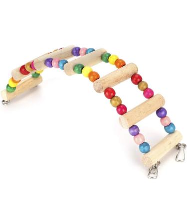Pet Parrot Suspension Bridge Wooden Bird Cage Ladder Bridge Climbing Swing Toy for Cockatiel Parakeet Bird Perch Stand Pet Bird Cage Accessories for Rats Hamster Squirrel (6x30cm) - Buy Online on GoSupps.com