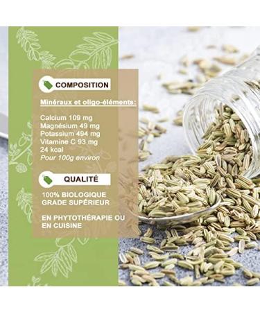 Herbes du Monde - Tisane Fenouil Doux BIO - Infusion Allaitement & Digestion - Graines Drainantes & D tox - 50g - Certifi e AB 50 g (Lot de 1) - Buy Online on GoSupps.com