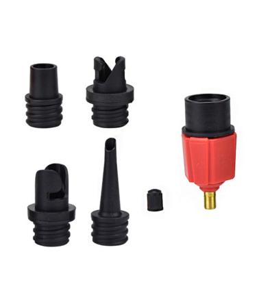 BUENNUS Car Compressor to Inflatable Pump Valve Adapter, Inflatable Valve Adapter with 4 Nozzles for Inflatable Air Mattress,Swimming Ring/Pool,Inflatable Bed/Sofa,Boat,Kayak,SUP and More