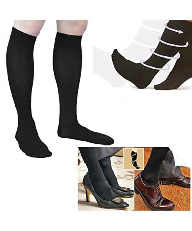 Deluxe Comfort Air Travel Compression Socks L/XL - Enhance Circulation & Relieve Spider/Varicose Veins - Black - Buy Online on GoSupps.com