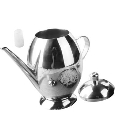 Zerodeko Simple Syrup Bottles 2pcs Stainless Steel Leakproof Seasoning Pot Convenient Oil Dispenser 16X8CMx2pcs Silverx2pcs - Buy Online on GoSupps.com