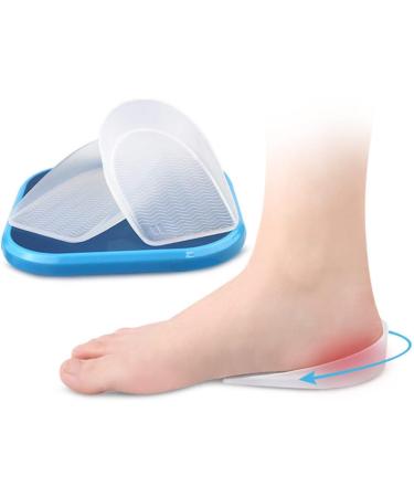 FOMIYES Height Increasing Insoles - Silicone Heel Pad for Extra Height | 1 Pair White 10x6x1cm - Buy Online on GoSupps.com