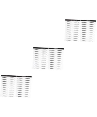 FOMIYES 6 Sheets Pairs Black Stickers Waterproof Eyebrow Template Modify 4 Stickers