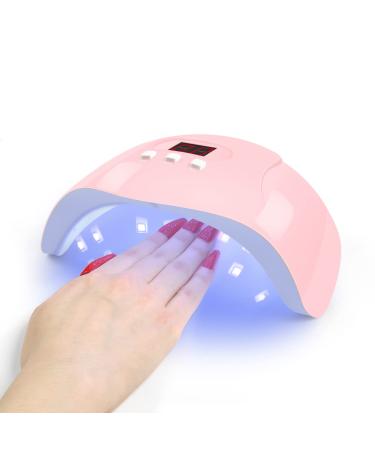Pink U V LED Nail Lamp For Home Salon 36W Gel Polish Nail Dryer Curing Lamps With 3 Timer Presets Auto Sensor USB Cord Nail Art Tools for Manicure Pedicure