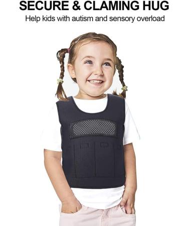 Kids Weighted Compression Vest for Autism ADHD SPD | 2lb Removable Weights | Ages 2-4 Small | Black - Buy Online on GoSupps.com