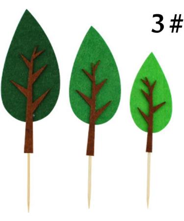 Felt Tree Cactus Cupcake Toppers - DIY Potted Plant Dessert Decorations for Celebrations - Buy Online on GoSupps.com