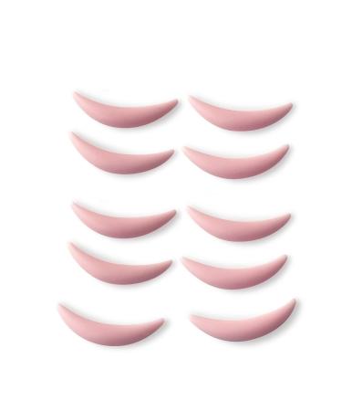 Libeauty Lash Lift Silicone Shield for Lower Eyelash - Pink 5 Pairs Shields for Lower Eyelash - Pink