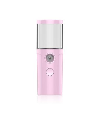 Nano Facial Mister Beauty Handy Facial Sprayer Moisturizing & Hydrating 30 ml Waterproof Portable Skin Care Facial Streamer (PINK)