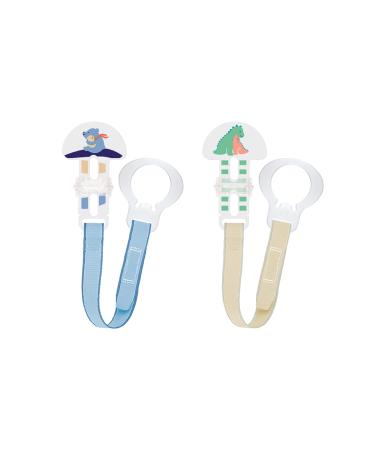 MAM Pacifier Clips (2 Clips) Clips for Pacifiers With Fasteners and Flexible Rings Pacifier Clips for Boys Designs May Vary 2 Pack Boy - Buy Online on GoSupps.com
