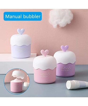 Foam Bubble Maker Cleanser Foamer Cup for Delicate and Smooth Facial Cleansing Cute Skin Care Tools (purple) - Buy Online on GoSupps.com