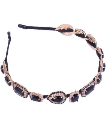 Lurrose Elastic Hair Bands Fashion Headbands Rhinestone Headband Glass Crystal Shiny Hairband Hair Hoop Hairpiece Hair Jewelry Accessories for Girls Women (Black) Elastic Hair Ties - Buy Online on GoSupps.com