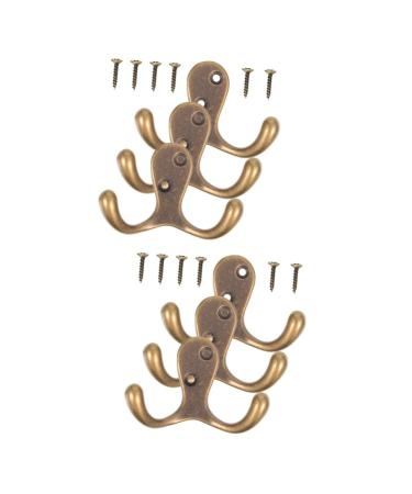 Alipis 6 Pcs Coat Hook Heavy Duty Coat Hangers Towel Hangers Hat Hook Copper Wall Hanger Copper Hook Metal 6.4X4.3CMx2pcs As Shownx2pcs