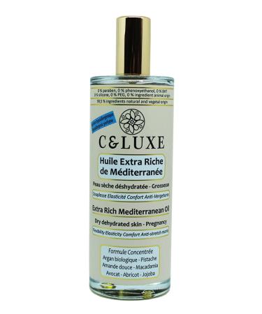 Extra Rich Mediterranean Oil 99.5% Natural Pregnancy Dry Dehydrated Skin Anti-Stretch Marks Moisturises Nourishes and Protects Your Skin (Hypoallergenic Fragrance)