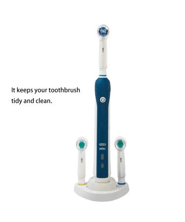 Food Safety Plastic Charging Station for Oral-B Electric Toothbrush - Includes Brush Head Storage & 4 Dust-Proof Toothbrush Heads - Buy Online on GoSupps.com