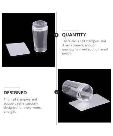 Osaladi 1 Set Silicone Manicure Tools - Transparent Jelly Stamp for Nail Art & DIY Manicure - Buy Online on GoSupps.com