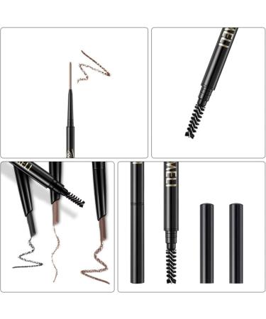 DRESSOOS 2 1 Eyebrow Makeup Tools Micro Brow Pencil Automatic Eyebrow Pencils Pencil Brush Double Head Pencil 1 count (Pack of 1) Grey - Buy Online on GoSupps.com