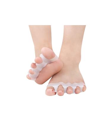 2 Pairs Toe Separators for Bunion Toe Spreader Gel Bunion Corrector for Women Men Gel Toe Spacers Hammer Toe Straightener Toe Correctors Toe Stretcher for Foot Pain Relief Overlapping Toes
