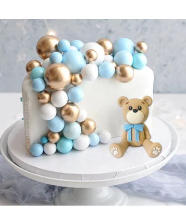 33 PCS Blue Bear Cake Toppers for Baby Shower & Birthday Parties - Buy Online on GoSupps.com