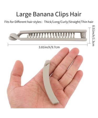 Ahoney 6 Pack Banana Hair Clips - Vintage Style for Thin Hair - Non-Slip Ponytail Clip - Fine Hair Accessories - Women's Classic Hair Clips - Buy Online on GoSupps.com