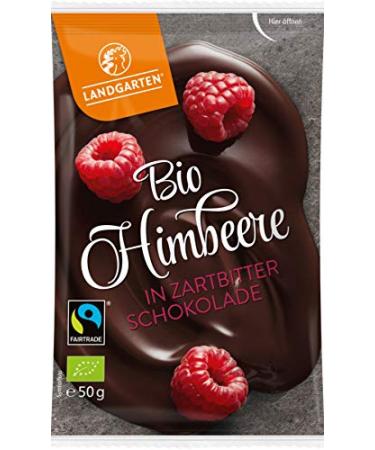 Buy Landgarten Organic Raspberry in Dark Chocolate - 6 x 50g | Premium Healthy Snack - Buy Online on GoSupps.com