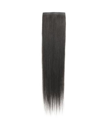 Hairpieces Tape Hair Extensions Human Hair Black Hair Extensions Clip In 15.8'' Real Human Hair Extensions Tape Invisible Straight Hair Pieces for Long Hair Women