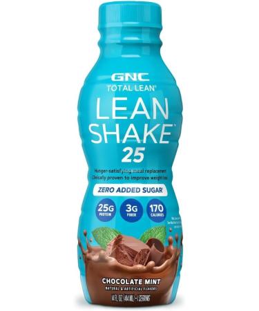 GNC Total Lean Lean Shake - Chocolate Mint - 14oz. | 12 Bottles Chocolate Mint 14 Fl Oz (Pack of 1) - Buy Online on GoSupps.com