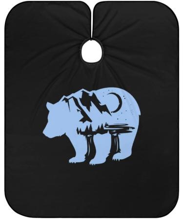 Bear Mountain Moon Barber Cape - Adjustable Snap Hair Cutting Salon Apron for Adults | International Shipping - Buy Online on GoSupps.com