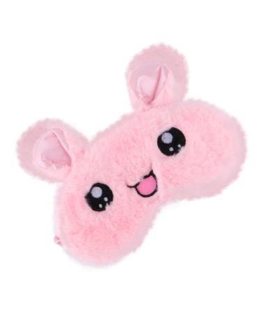 minkissy 1pc Night Blindfold Women Eye Mask Plush Sleep Mask Sleeping Mask Eye Mask Blindfolds for Eye Cover Fluffy Eye Mask Night Eyeshade Ice Bag 3D Breathable Pink 1 Count (Pack of 1) Pink