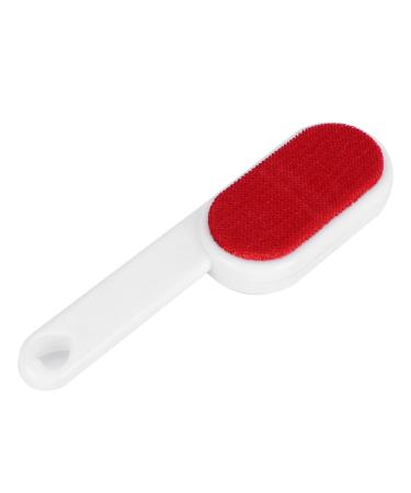 Pet Fur Brush Reusable Washable Plastic DoubleSided Clothes Coat Lint Remover Washable Picker Cleaner Brush Set for Clothes Debris Red