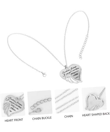 VALICLUD 1pc Diamond Letter Heart Necklace Necklaces Neck Hanging Pendant Creative Necklace Vintage Miss - Buy Online on GoSupps.com